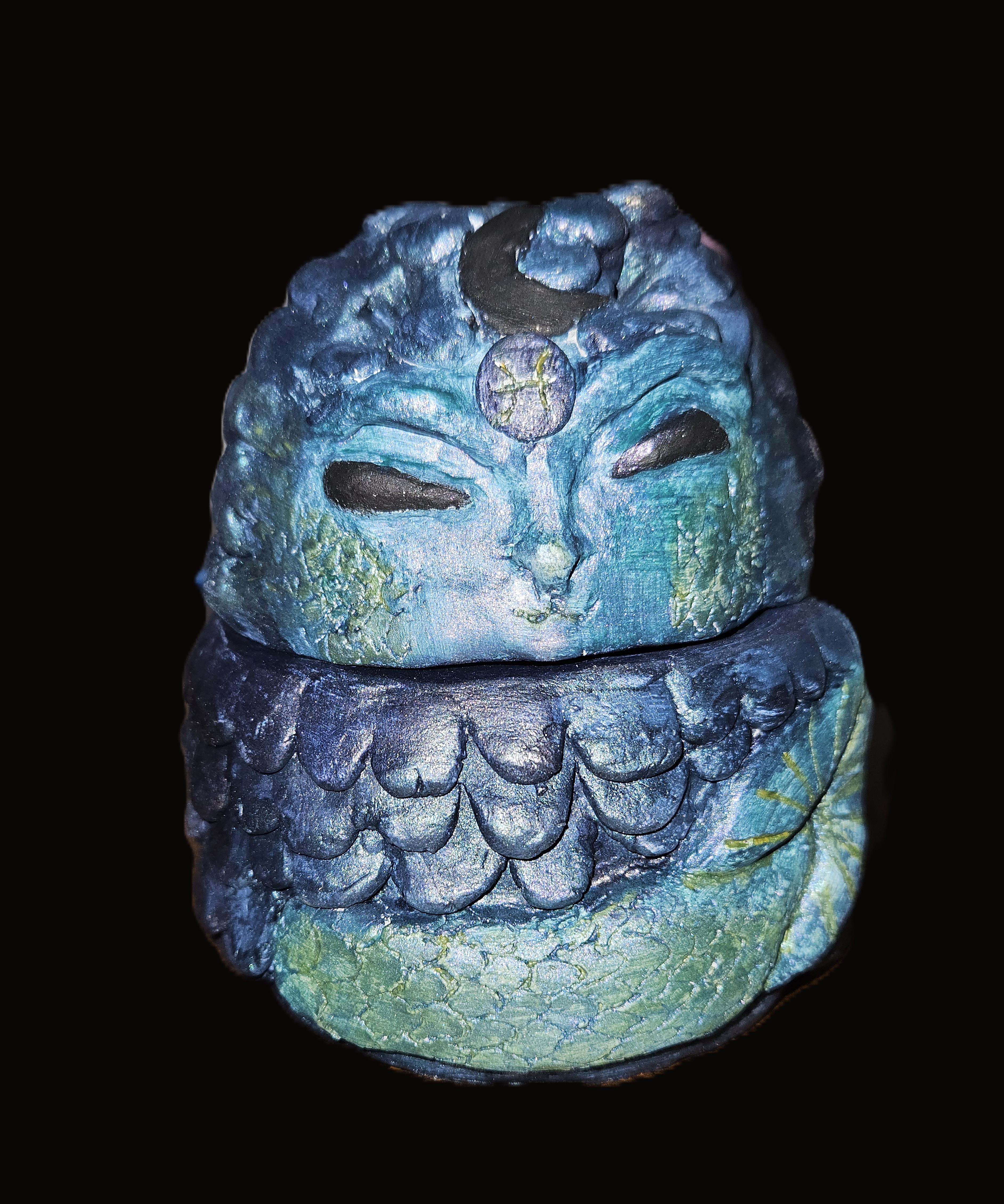 Aper&ccedil;u de porte encens signe du poisson pour porte encens